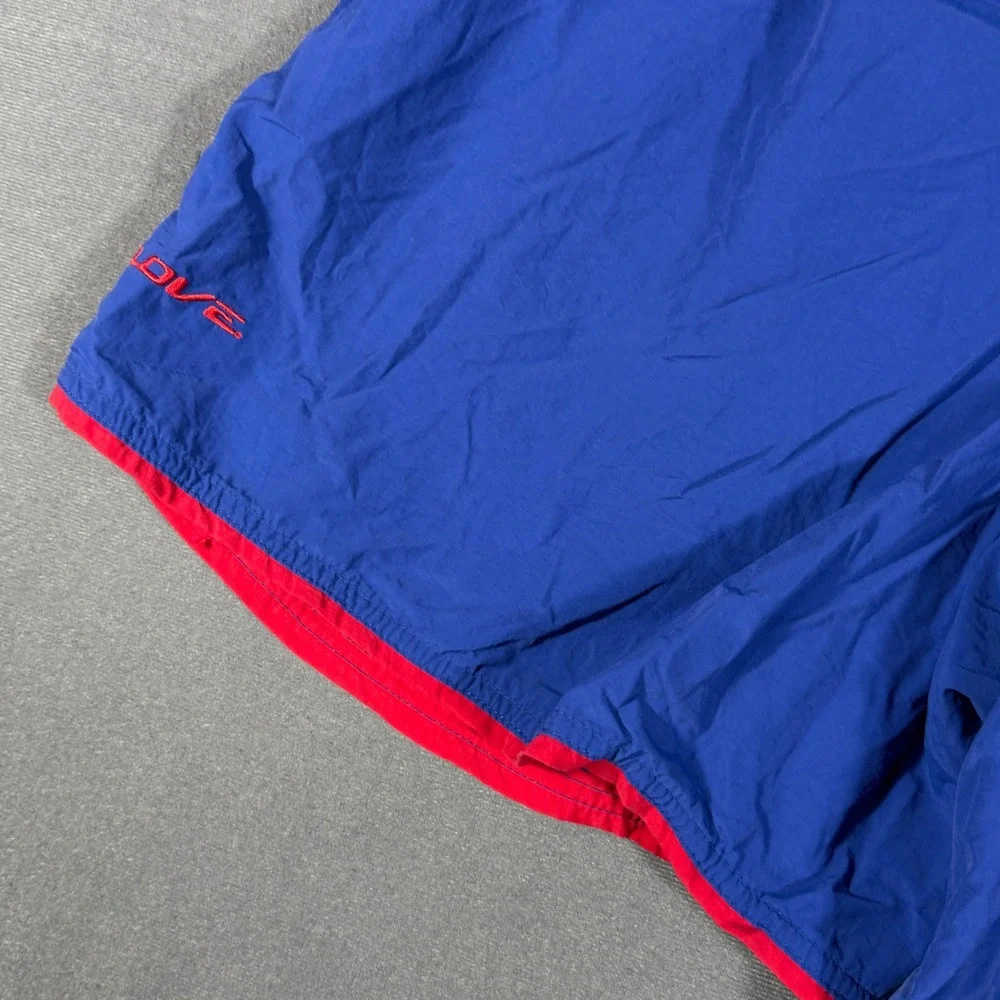 Body Glove Swim Trunks Mens M Blue Red Logo Mesh Lined Board Shorts Athletic